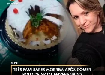 Três familiares morrem após comer bolo de Natal envenenado pela nora
