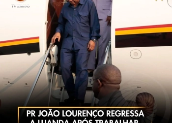 PR João Lourenço regressa a Luanda após trabalhar em Cabinda