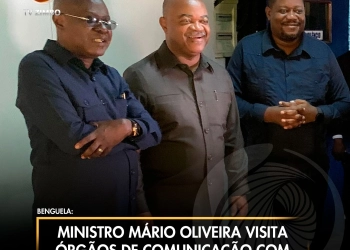 Ministro Mário Oliveira visita órgãos de comunicação com entrega de equipamentos