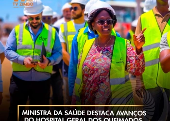 Ministra da Saúde destaca avanços do Hospital Geral dos Queimados, com 58% da obra concluída