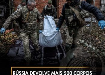 Rússia devolve mais 500 corpos de soldados à Ucrânia