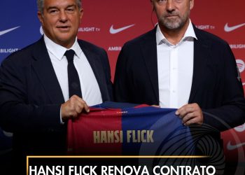 Hansi Flick renova contrato com o Barcelona até 2028
